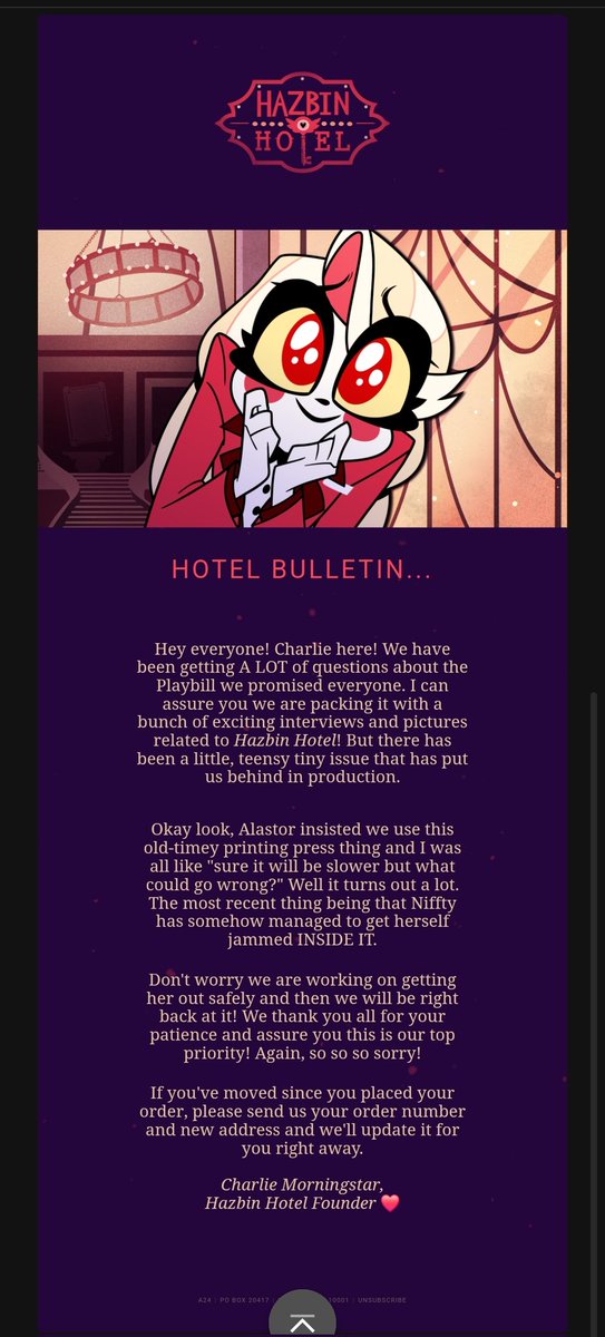MStudi0sCasual's tweet photo. Well, this is good news. . . BUT DAMN ALASTOR 😈
#HazbinHotel #Hellaverse #HH #Alastor #CharlieMorningstar #Charlie #PlayBills #HazbinHotelAlastor https://t.co/r2t0Bw1Kwb