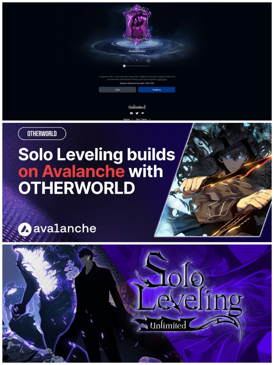 JadeDAO_'s tweet photo. Solo leveling se une con @own_protocol para lanzar una plataforma NFT en Avalanche 🔺

Tendrás un personaje donde subirás de nivel como en la novela mientras derrotas monstruos y obtienes tarjetas ⚔️

Ya puedes hacer tareas en galxe para ingresar 👇https://t.co/DxHtb7609K https://t.co/KgLsmAweOV