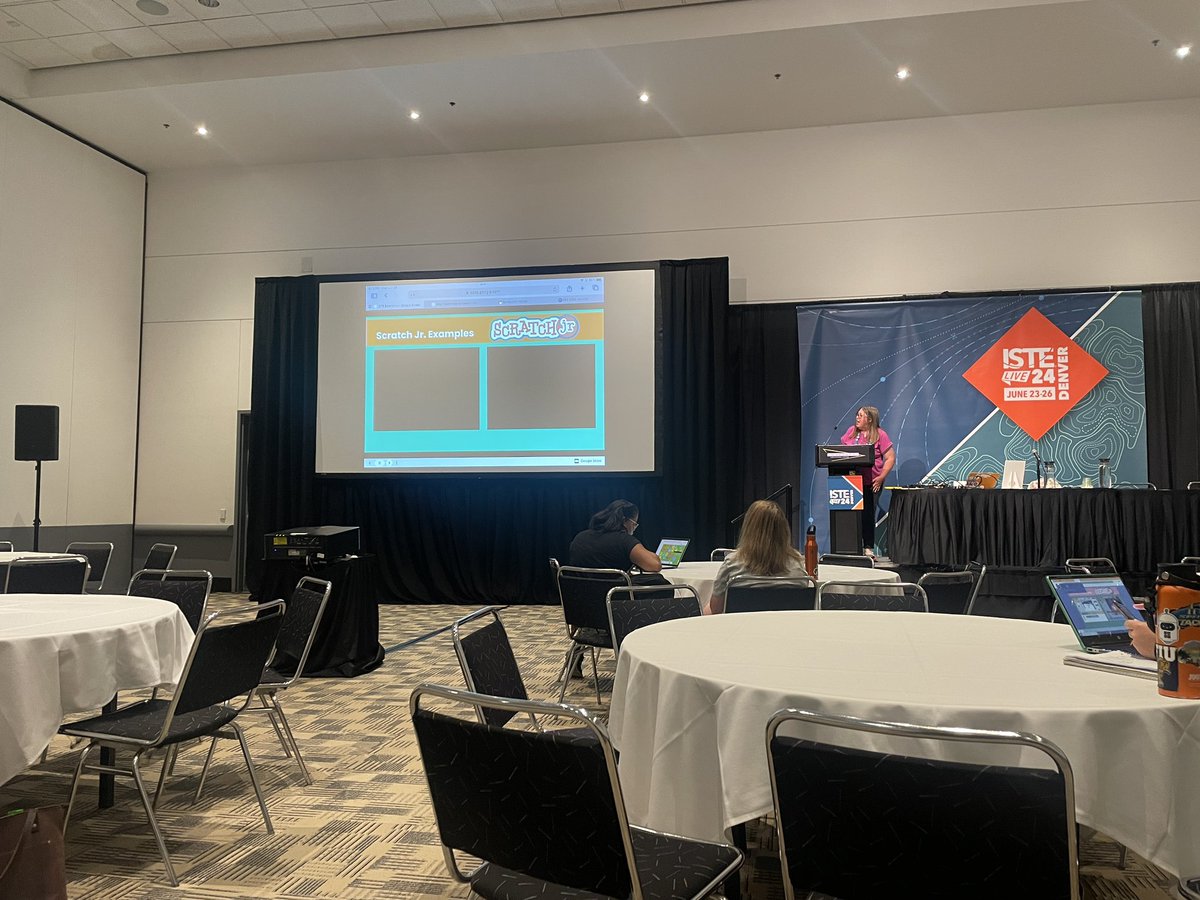 Thank you <a href="/TraciPiltz/">Traci Piltz 💛✨</a> for a great <a href="/ScratchJr/">ScratchJr</a> session at #ISTELive!!
