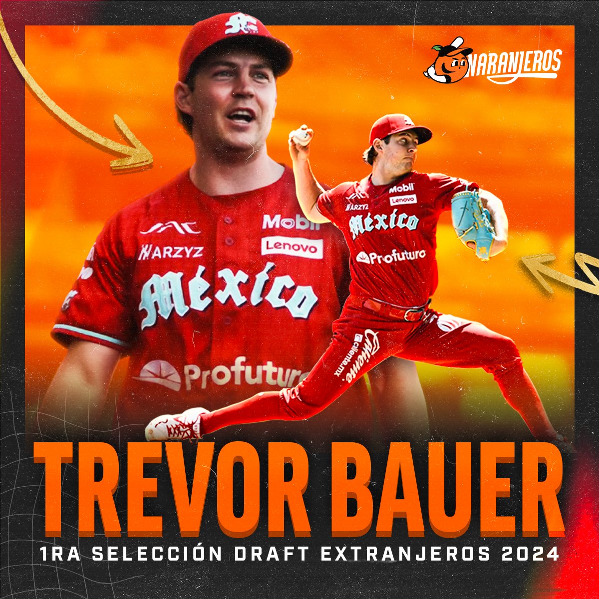 ¿Ya vieron quién es nuestro primer pick del draft de extranjeros? 💣💣💣<a href="/BauerOutage/">Trevor Bauer (トレバー・バウアー)</a>