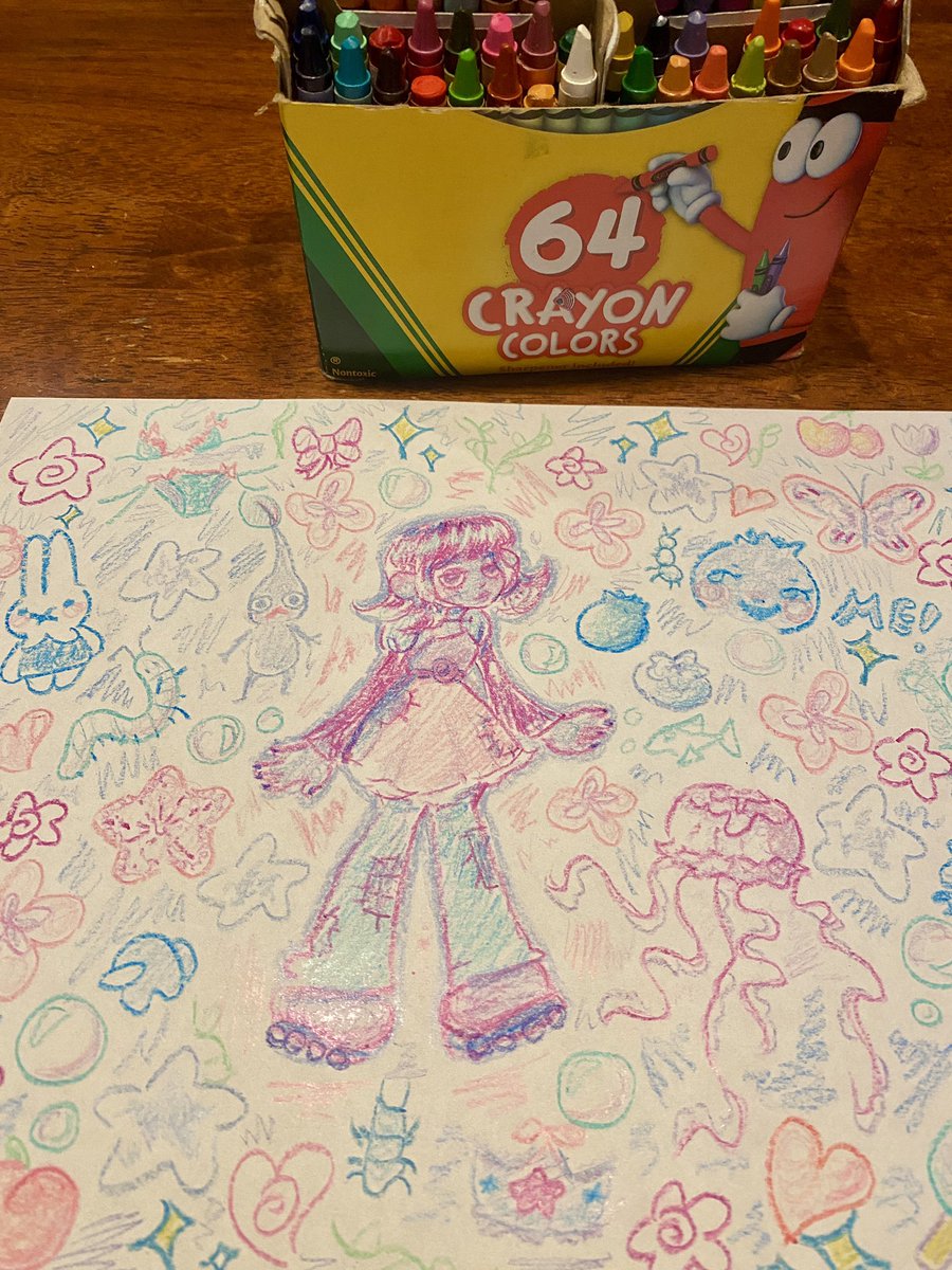 squashedberriz's tweet image. POV artists when there’s crayons and paper at the function #ArtOfTheDay