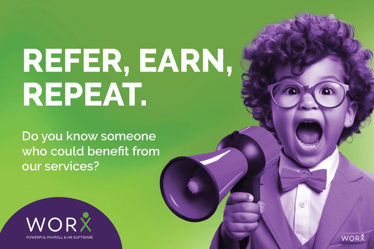 WorxPayroll's tweet photo. Calling all WORX customers!  For every company your refer, you’ll receive $25 per employee!

Imagine the possibilities – Refer 10 companies with a 10-person payroll and that’s $2,500!

Let us know who we should contact - fill out our referral form today: https://t.co/FsDDsy4qOU https://t.co/BaJISpEpEt