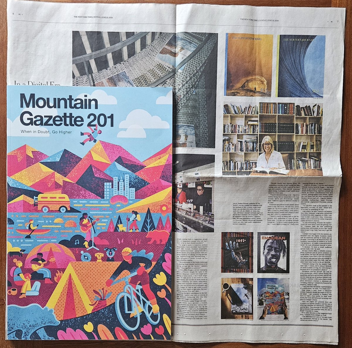 Just "how big" IS <a href="/skiingrogge/">Mike Rogge 🏔️📖</a> Mountain Gazette if you've never heard of it before <a href="/JohnBranchNYT/">John Branch</a> story in the Sunday <a href="/nytimes/">The New York Times</a>?  Now you get the idea... #magazines #print #printaintdead