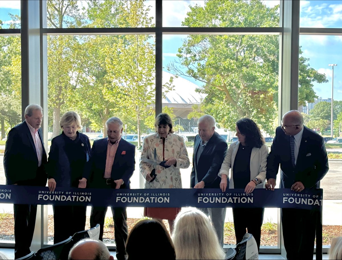 Today, we celebrated a wonderful dedication &amp; ribbon-cutting at the University of Illinois Philanthropy Center! We were honored to have so many partners &amp; supporters join us! Thanks for making it memorable. Your presence &amp; support mean the world to us. go.uif.uillinois.edu/RibbonCutting