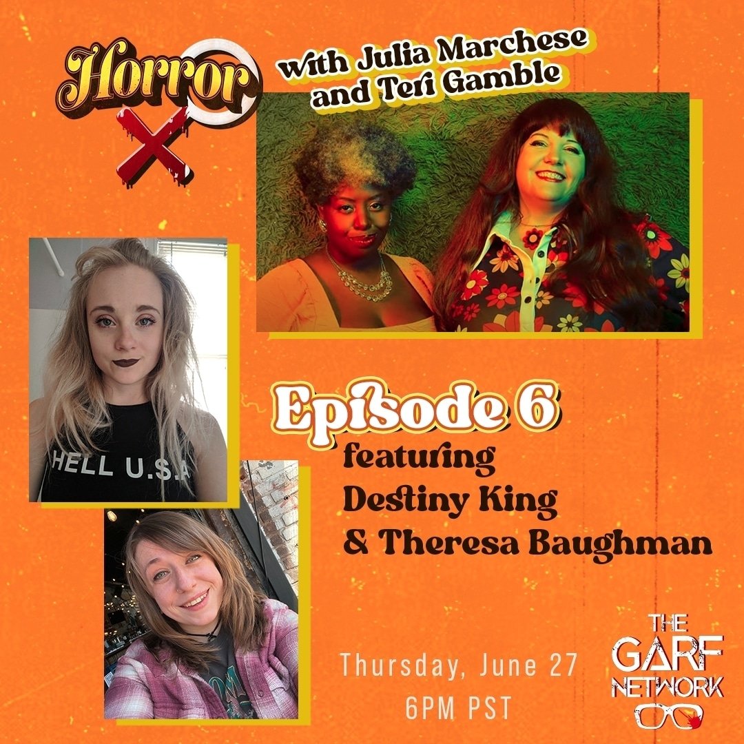 GARFHorrorX's tweet photo. LIVESTREAMING TOMORROW - THURSDAY, JUNE 27TH AT 6PM PST!! 

Horror X returns with hosts @juliacmarchese &amp; @TheTeriGamble interviewing @wsb_destiny &amp; @kid_reaper_ from @WhatSleeps!

Horror X is a collab between the @theGARFofficial &amp; @WeRIntoSurvival! 💜

https://t.co/1cDAZCI3ov https://t.co/9DjOQIfU6z