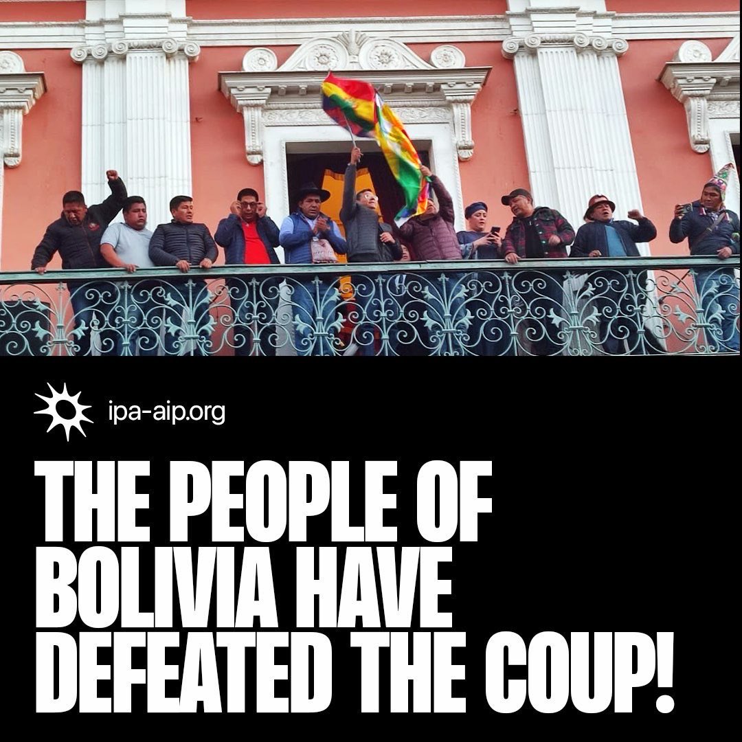 🇧🇴 The heroic people of Bolivia have successfully defeated the coup! The people’s movements mobilized to defend the democratic government of President Luis Arce. We will always stand with democracy and sovereignty—today we saw the Bolivian people rise up against the Bolivian