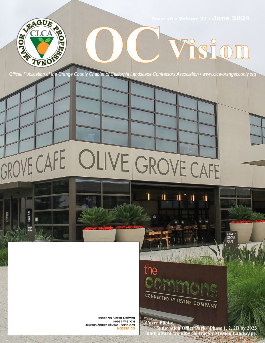 CLCAOCChapter's tweet image. Read the latest issue of the OC Vision, online now! Check it out at clca-orangecounty.org

#clcaoc #clcaorangecounty #clca #greenindustry #ocvision #greenindustrynews #landscapers #landscapeprofessionals