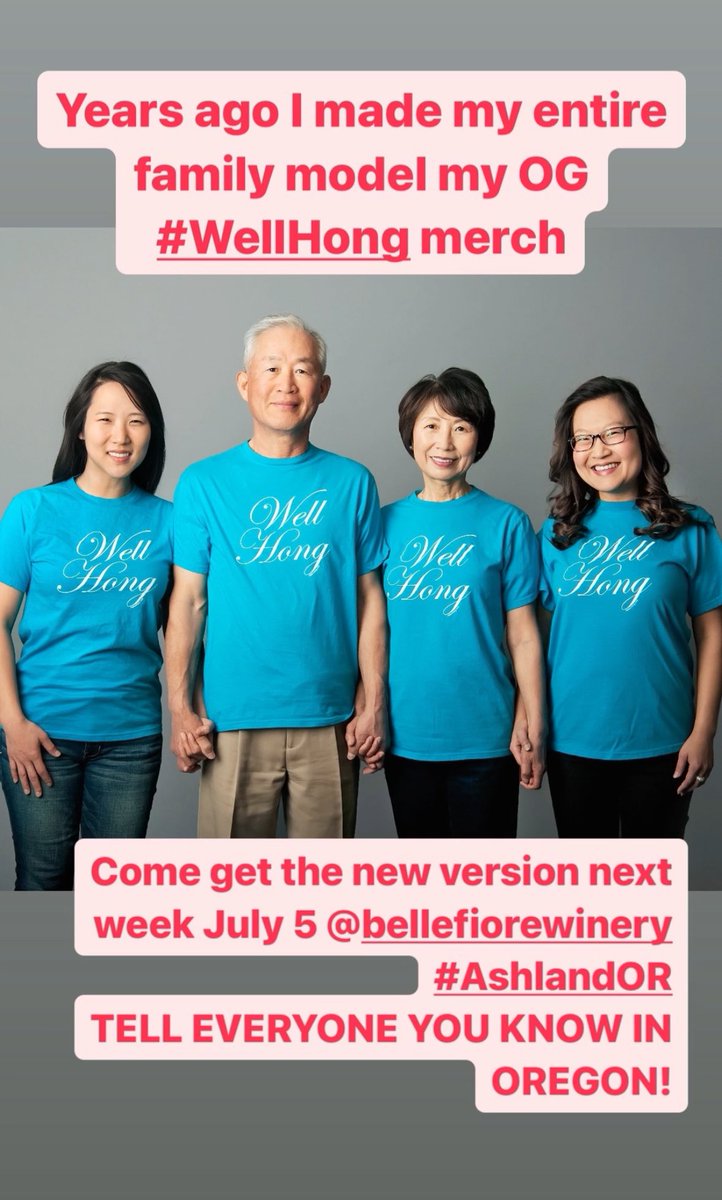 Enjoy this photo of my #WellHong family. Come to #bellefiorewinery July 5 in #AshlandOR &amp; tell everyone you know in OREGON!