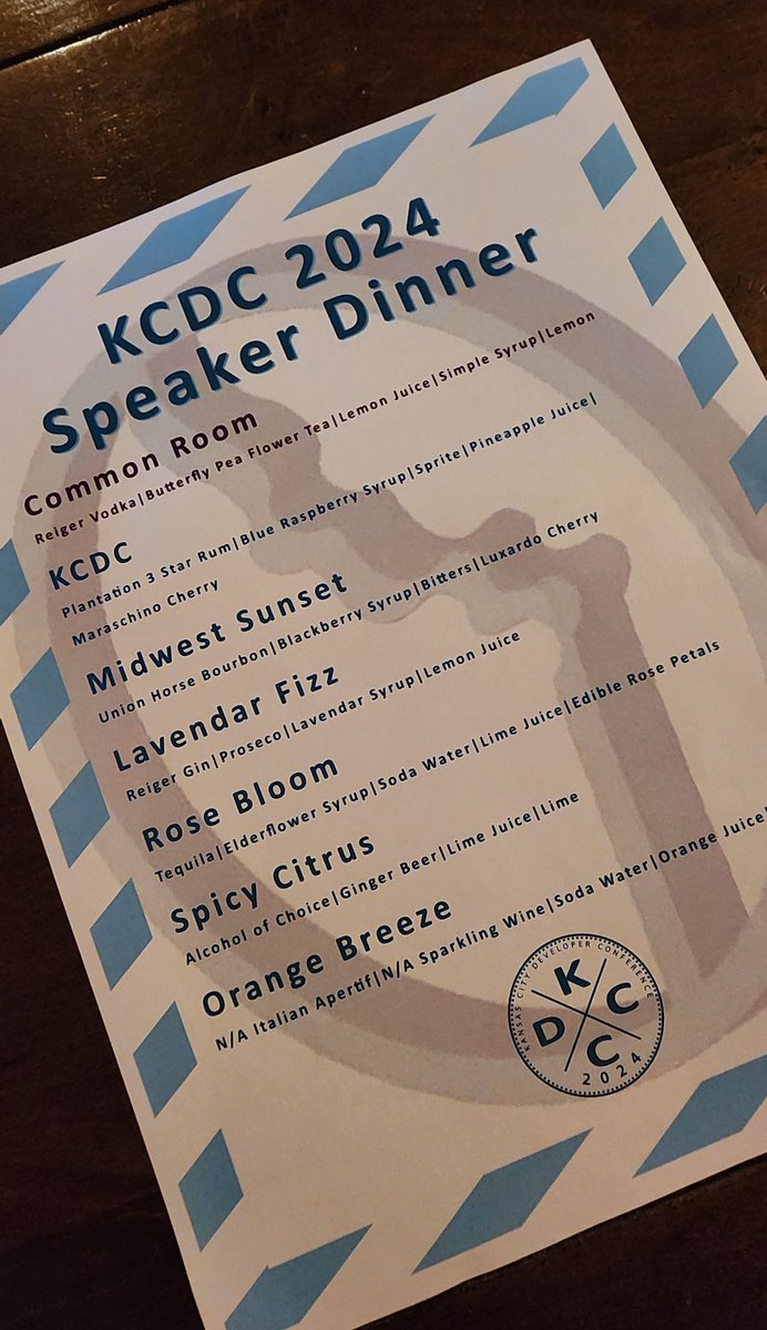 quorralyne's tweet image. Time for the #kcdc2024 speaker dinner! 🍴