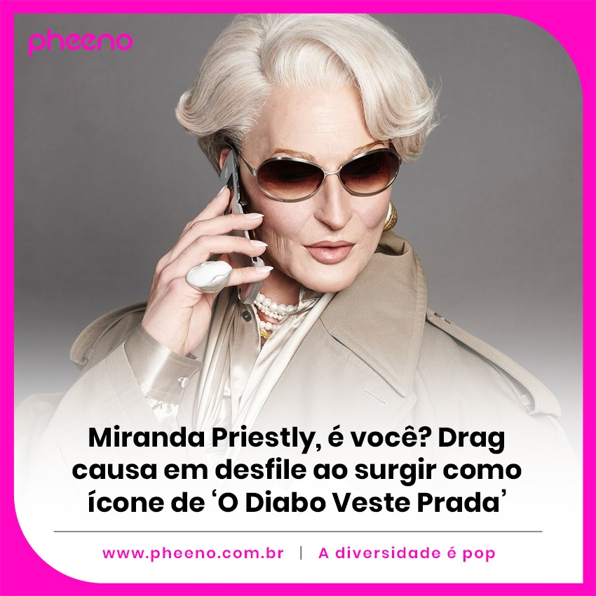 SitePheeno's tweet photo. Miranda Priestly, é você? Drag causa em desfile ao surgir como ícone de ‘O Diabo Veste Prada’. https://t.co/ACxLq2GhgI https://t.co/phSW763fSU