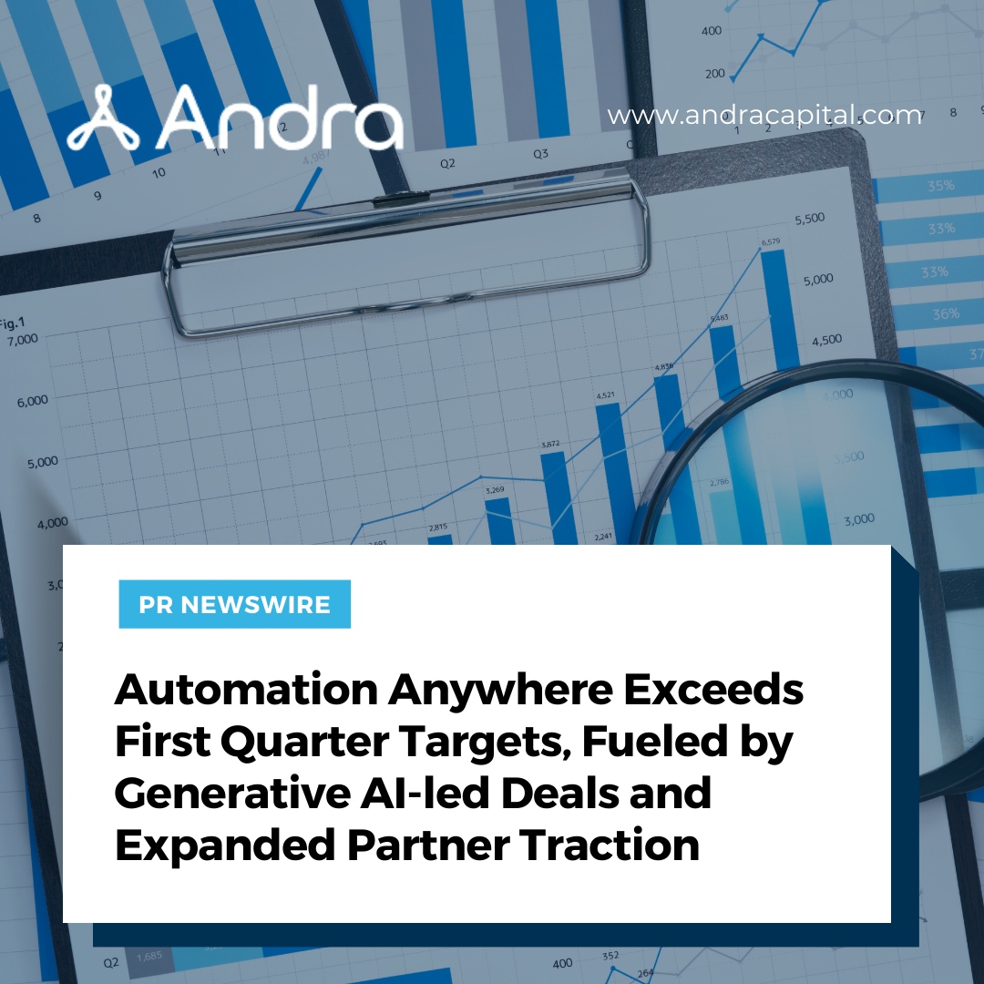 Automation Anywhere, a portfolio company of Andra Capital, has announced a strong first quarter with continued growth in generative AI-powered automation and hyperscaler partnerships.

🔗 Read the full: prn.to/3yPpp9Q 

#AutomationAnywhere #GenAI #AIpoweredAutomation