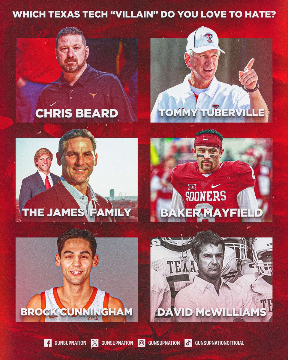 gunsupnation's tweet image. In light of recent events, we were curious... 𝗪𝗵𝗶𝗰𝗵 𝗧𝗲𝘅𝗮𝘀 𝗧𝗲𝗰𝗵 "𝗩𝗶𝗹𝗹𝗮𝗶𝗻" 𝗱𝗼 𝘆𝗼𝘂 𝗹𝗼𝘃𝗲 𝘁𝗼 𝗵𝗮𝘁𝗲 𝘁𝗵𝗲 𝗺𝗼𝘀𝘁? 😈
