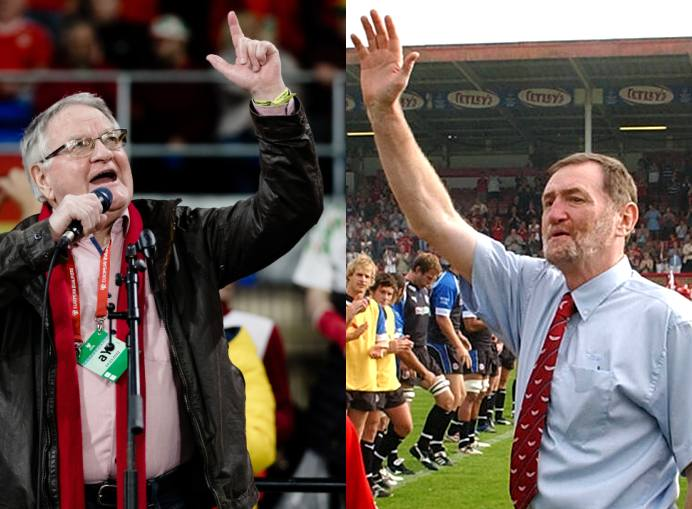 TWO WELSH LEGENDS! 🧵

Ray Gravell was revealed last year as the mystery figure who anonymously paid a fine to release Dafydd Iwan from prison early.

Ray from Mynydd y Garreg, played for Llanelli and Wales, and was determined to keep the news secret until after his death.