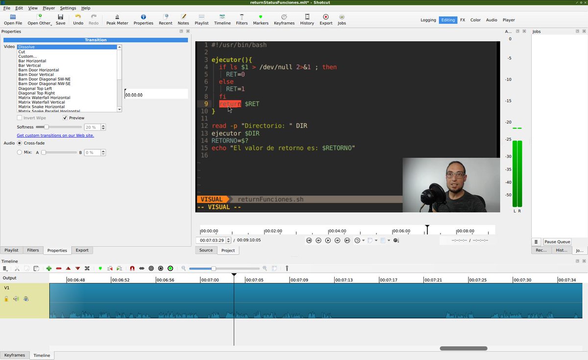 d1cor's tweet image. Editando las ultimas clases de la versión beta del curso de #ShellScripting de @JuncoTIC ... ya falta menos! 😀