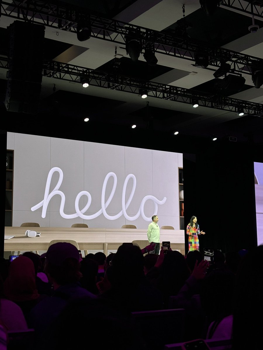One of the most fun and engaging sessions here at #config2024! 🎉 Thanks to <a href="/lindadong/">Linda Dong 🍉</a> and @themikestern for the amazing insights on designing spatial interfaces for visionOS. ✨