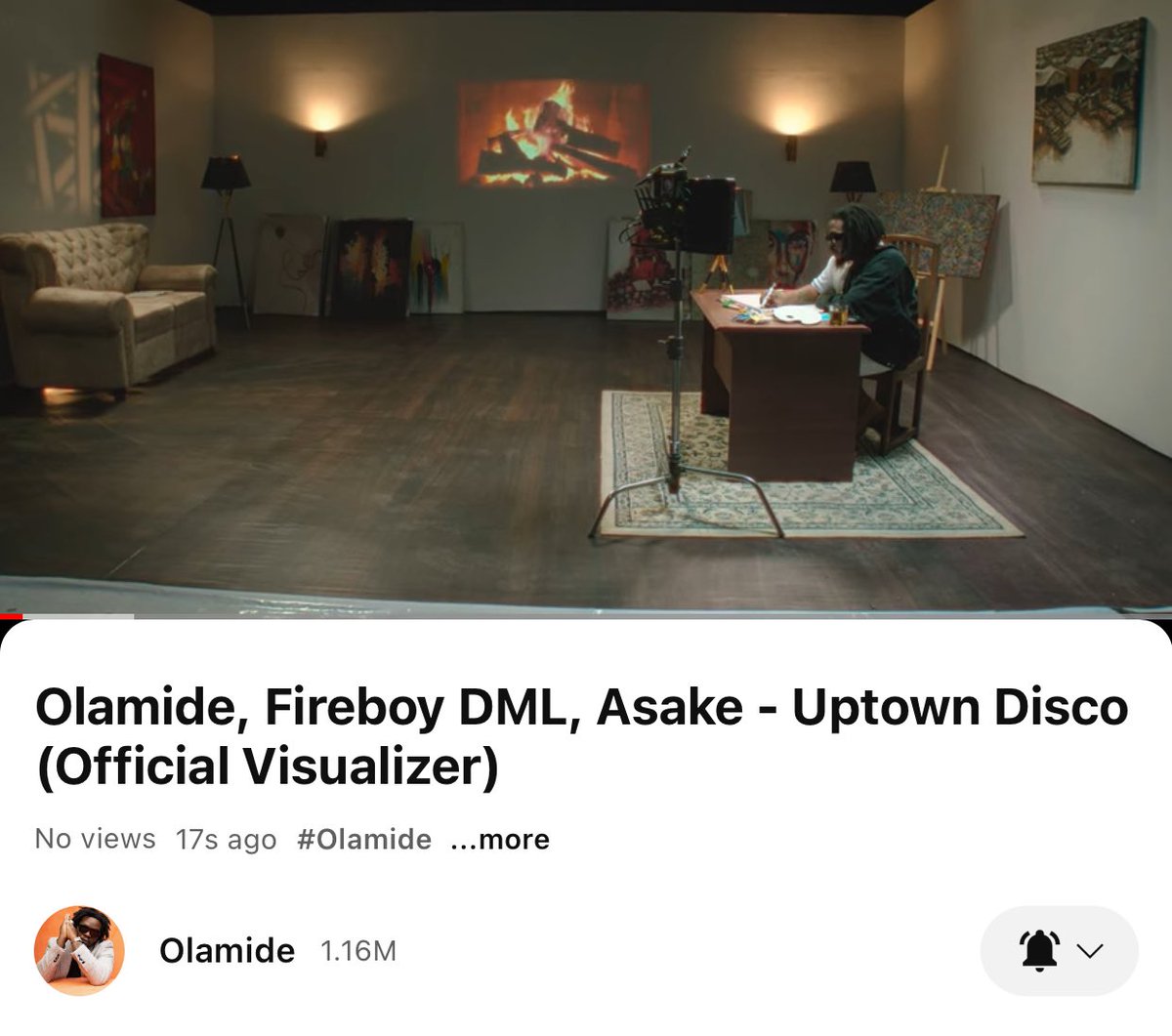 AsakyGRN's tweet photo. Olamide ft. Fireboy DML, Asake "Uptown Disco" (official video ) off his new EP "IKIGAI " is out on YouTube now. https://t.co/DgQPT699eU