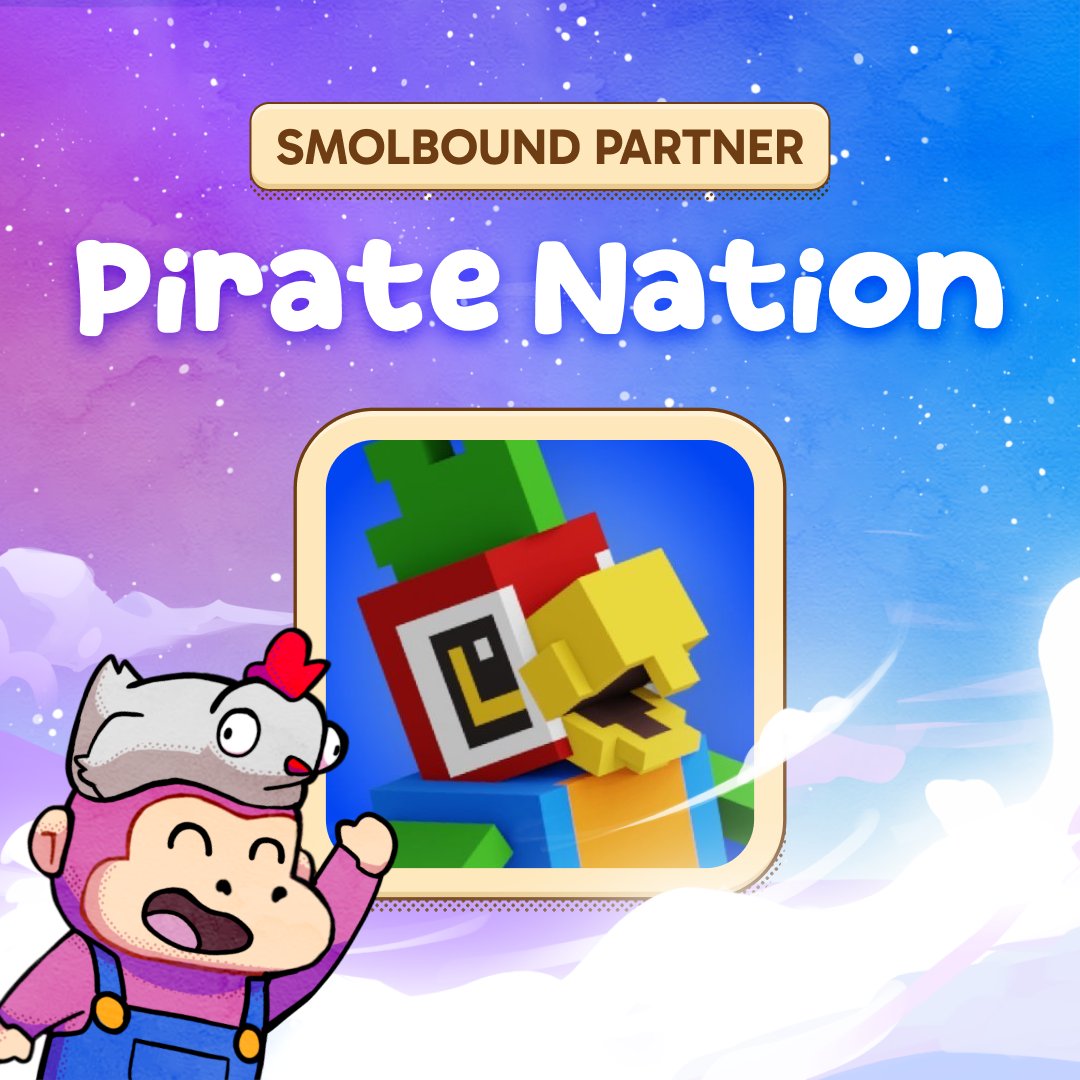 Welcoming <a href="/PirateNation/">Pirate Nation</a> into Smolbound as the first partner in our AL campaign ‍🏴‍☠️🐵

🤝Partner NFT holders will be able to claim a 7500 INSPO grant to boost their leaderboard rankings towards earning a Smolbound AL packed with perks!

Claim your INSPO👇