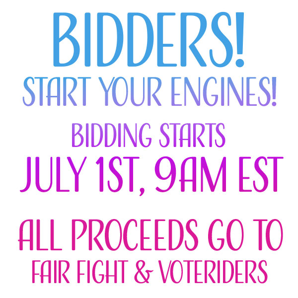 RomancingVote's tweet photo. THE AUCTION SITE IS LIVE!!!

https://t.co/AyYleZA7lK

If you don't see your item, don't panic! We're still finalizing items!

You can still donate new items until Friday at https://t.co/tF051hxzbZ

Go admire the talent &amp; make your evil plans! https://t.co/8iJUOw6Nxc