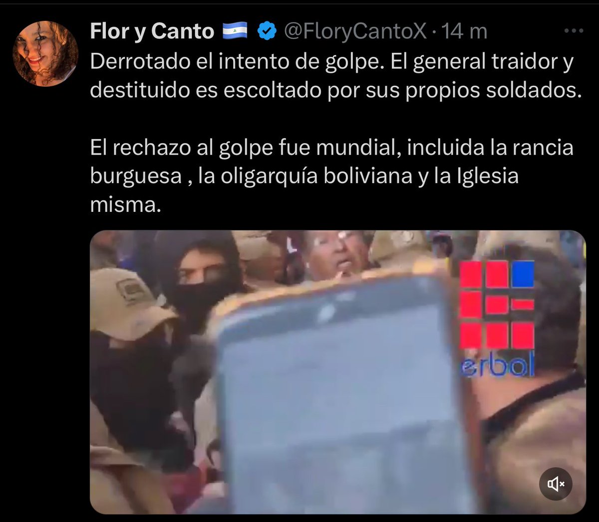El repudio fue Global, no se aceptan más Golpes Militares.

Que si el pueblo de Bolivia estaba listo, no lo se, pero <a href="/evoespueblo/">Evo Morales Ayma</a> si 👏.

Están tan fresca las heridas de la última estocada a la Democracia que no duró ni 12 horas el gorila golpista en salir del curul que quiso