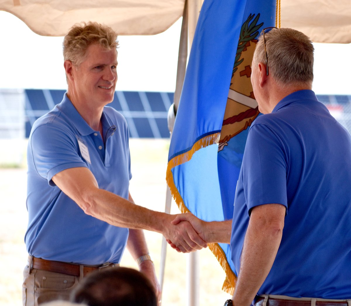 OMPA_'s tweet photo. The North Fork Solar farm was dedicated today, marking the first time solar has become a part of the OMPA's resource mix. The 120-megawatt facility in southwest Oklahoma is the largest solar project in the Southwest Power Pool's 14-state footprint. 
https://t.co/gnjmrlTuGq https://t.co/OOPW8kPYRS