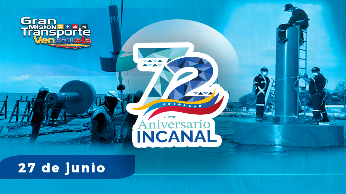 mintransporteve's tweet photo. #27Jun | La #GMTVzla felicita a los trabajadores de @IncanalVzla en su 72 Aniversario, encargados de la construcción, y mejora de los canales de navegación marítimos, lacustres y fluviales, contribuyendo a la fluidez del intercambio comercial ¡Abriendo rutas para el progreso! https://t.co/T3d9qzhysF