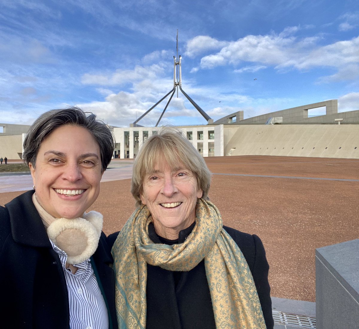 With Deans of Joint Medical Program <a href="/UniNewEngland/">Uni of New England</a> <a href="/Uni_Newcastle/">University of Newcastle</a> and other <a href="/MedicalDeans/">Medical Deans Australia & New Zealand</a> advocating for women’s health <a href="/ParlHouseCBR/">Parliament House Canberra</a> today. #medicaleducation #meded #chillymorning
