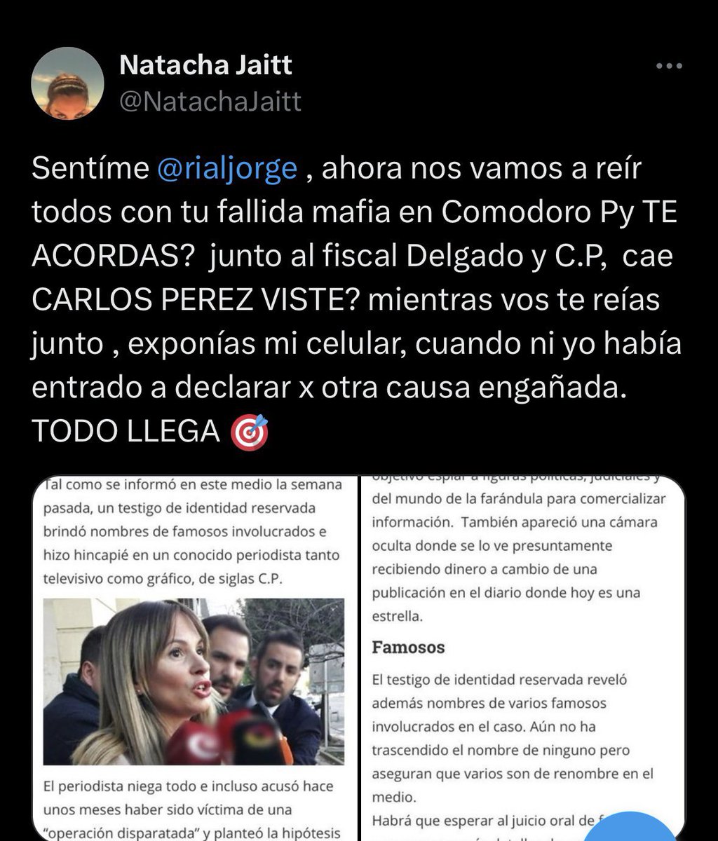 Nexofin's tweet photo. 🚨 URGENTE | Uno de los detenidos por el caso Loan, Carlos Pérez,  había sido denunciado por Natacha Jaitt. https://t.co/qM9ePsUTbb