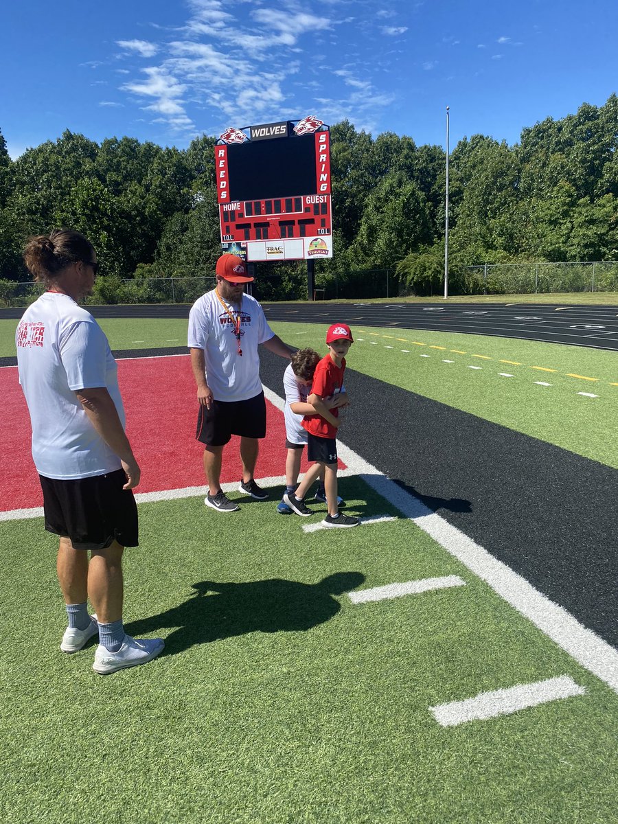 rsyouthactivity's tweet photo. Day 2 of Youth All Sport Camp in the books! A little early weather didn’t stop us from having a great day! #raisingwolves https://t.co/SqCRVcvzUl
