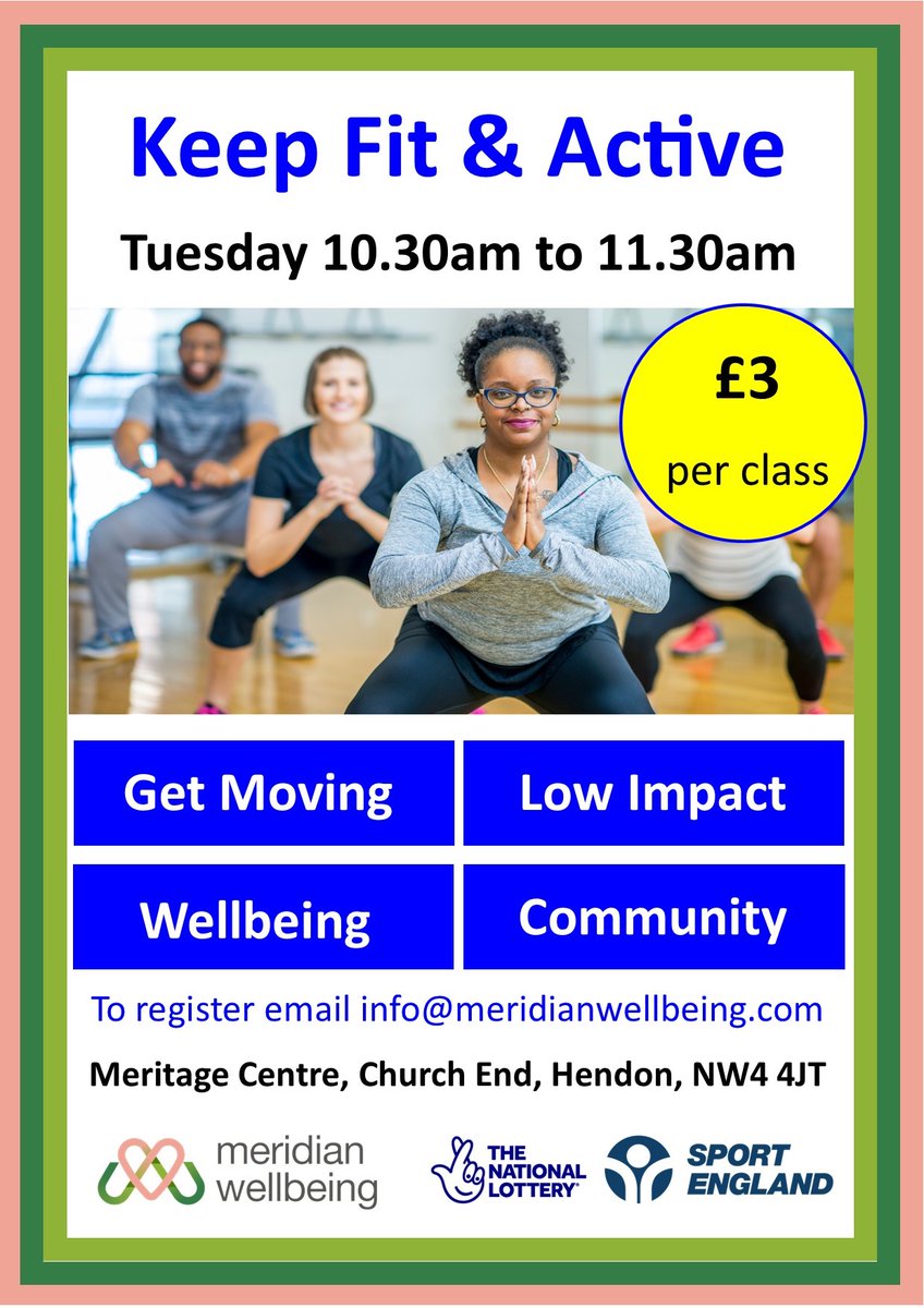 Keep Fit &amp; Active every Tuesday 10.30am to 11.30am. This is a low impact class with various fun activities designed to keep us moving ❤️ #mentalhealth #physicalhealth #wellbeing
