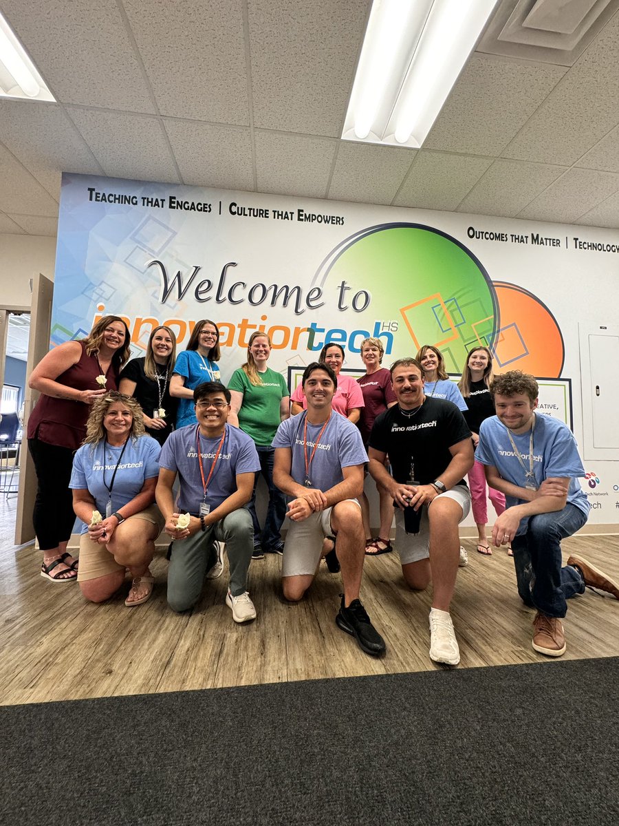 MFitzTeach's tweet photo. Happy summer from your favorite InnoTech teachers and staff π₯° see you in the fall! Stay tuned for Fitzβs summer adventures #ilovemyjob #bestcoworkers #iteachmath https://t.co/DyrLLUoSCw