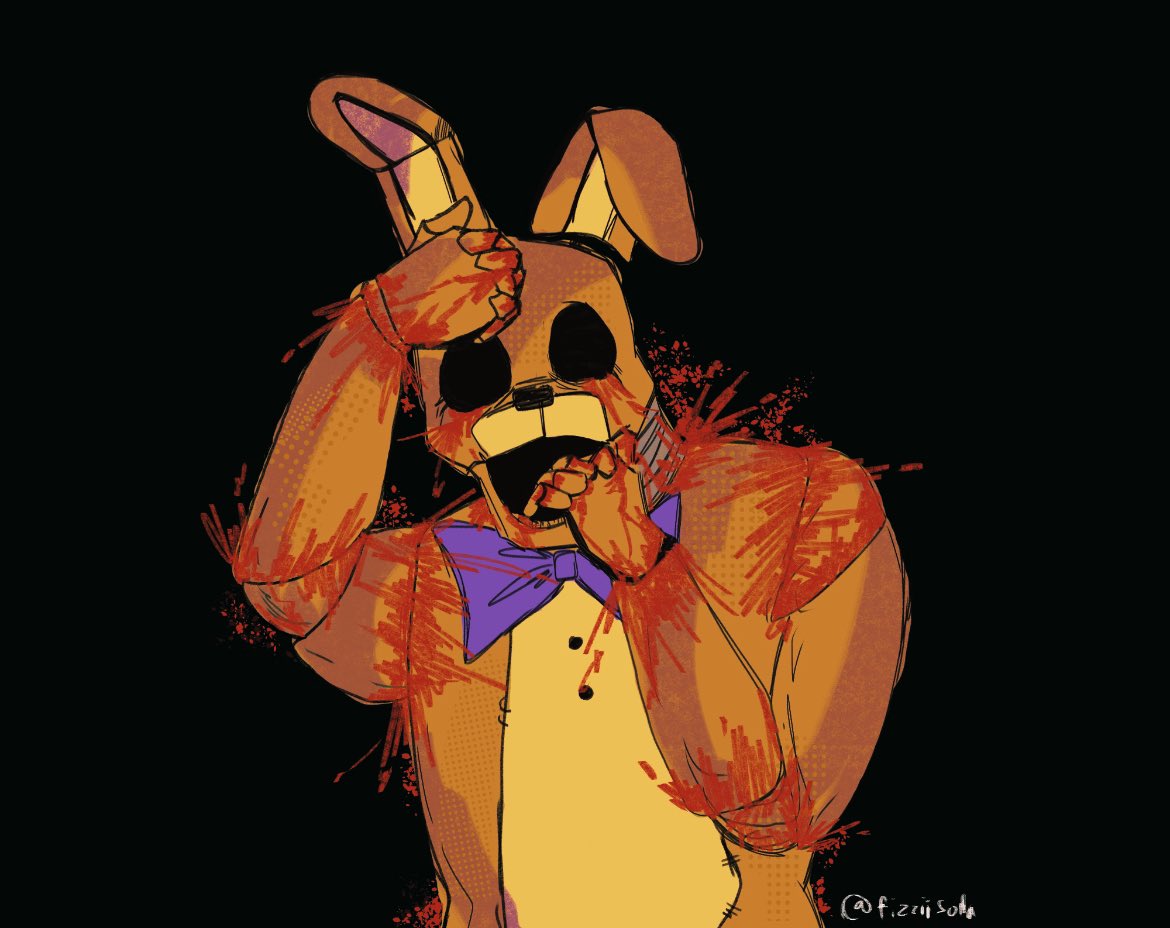 lymebytess's tweet photo. ‘ I always come back. ‘ 

[ TW; BLOOD ]

#FNAF #Williamafton #Springlockfailure https://t.co/XDcYM6nlDD
