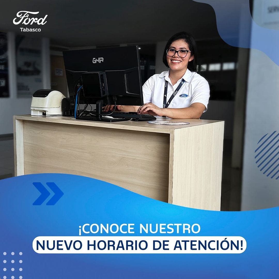 FordTabascoMX's tweet photo. Porque pensamos en tus necesidades, ampliamos nuestro horario de #ServicioFord los sábados 📷 Agenda tu cita  📲 https://t.co/IASnkWR7Ii

#FordTabasco #ServicioFord #Ford https://t.co/gQcbcvNrwL
