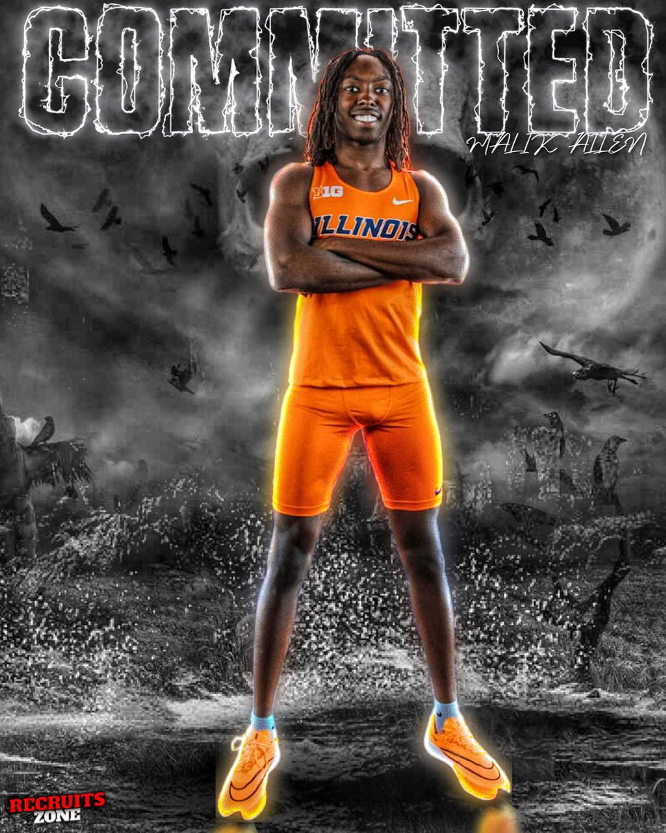 2024 track prospect Malik Allen has committed to Illinois, he tells me.

Was a quality HS basketball hooper, before gaining traction from D1s for track. <a href="/Kingallenupnext/">Malik Allen</a>