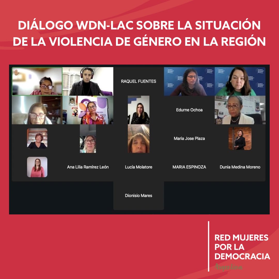 WDNArgentina's tweet photo. ✨ Intercambiamos ideas e iniciativas actuales contra la violencia de género, discutimos tendencias emergentes en la región y exploramos cómo fortalecer los marcos políticos y jurídicos existentes, entre otros temas. 🌍💪📚 #EndGBV #SpeakOut https://t.co/zu8QtUWWoD