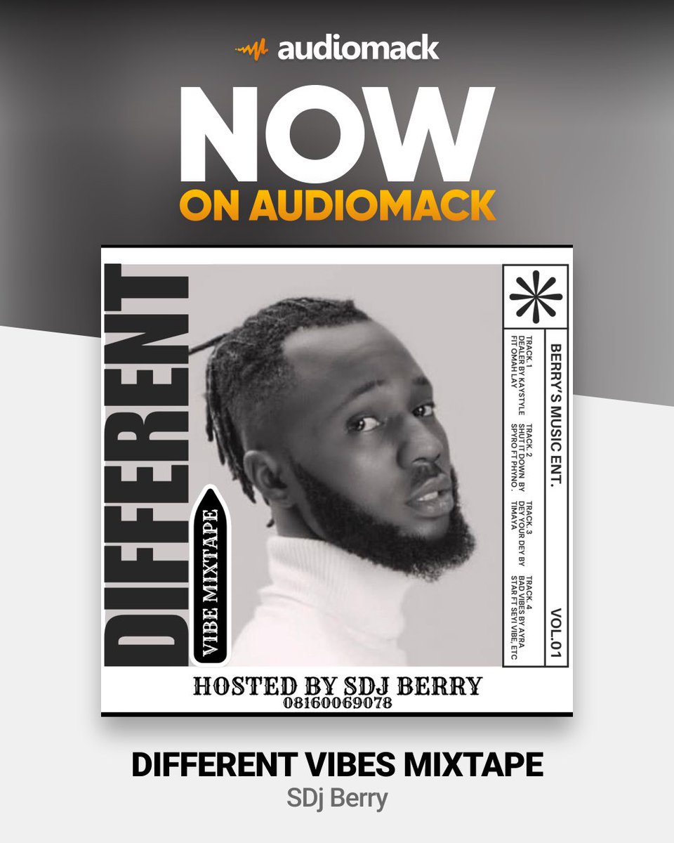 sdj_berry's tweet photo. It’s now officially out on 🔥🔥@audiomackafrica  Different Vibes Mixtape hot playlist 🔥🔥
Please stream and share one love 🙏❤️ https://t.co/WHnaAIzIr0