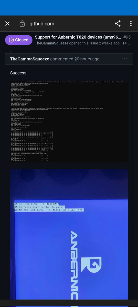 PhyrexTechs's tweet photo. Progress is being made on getting #GammaOS on the T820 devices, like the #RG556 and #RGCube.
I'm really looking forward to this! https://t.co/7qmdvlkoOD