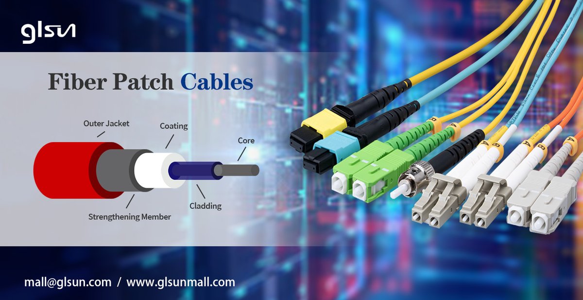 glsuncom's tweet photo. Optical fiber patch cables can be divided into single-mode and multi-mode silicon-based optical fibers, and other plastic patch cables according to different transmission mediums.
Know the Types of Fiber Optic Cables👇
https://t.co/5ldJ8bk3HE

#fiberpatchcables #datacenter #glsun https://t.co/ui3gxrCfZe