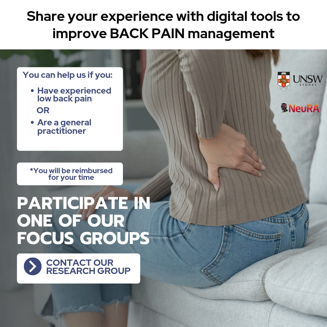 How to participate: redcap.link/mupm0wt0
Please click the link and complete the questionnaire to express interest in the study. Then, share it with your friends and help us better understand back pain.