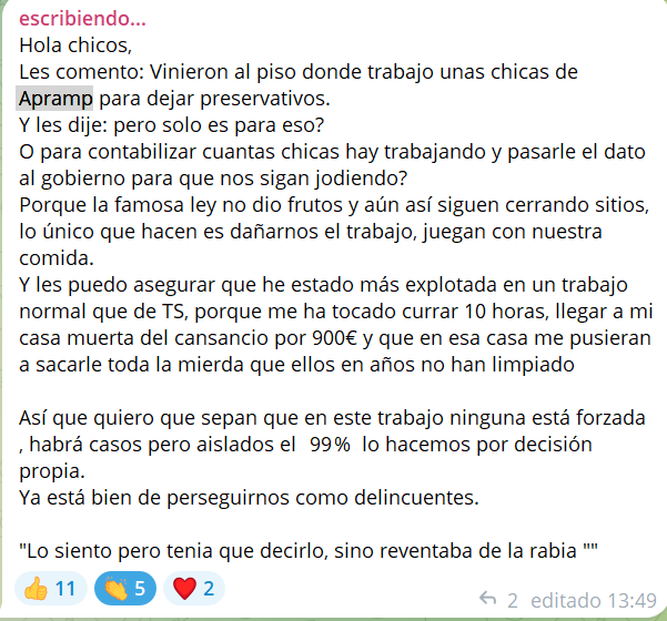 stopabolicion's tweet photo. Cada vez más espacios se dan cuenta del engaño y rechazan esas visitas cuyo principal objetivo es contar víctimas fictícias a cambio de dejar preservativos bulk por valor de unos céntimos de euro. #APRAMP #RocioMora #StopCriminalizacion https://t.co/SL8ifBxVW0