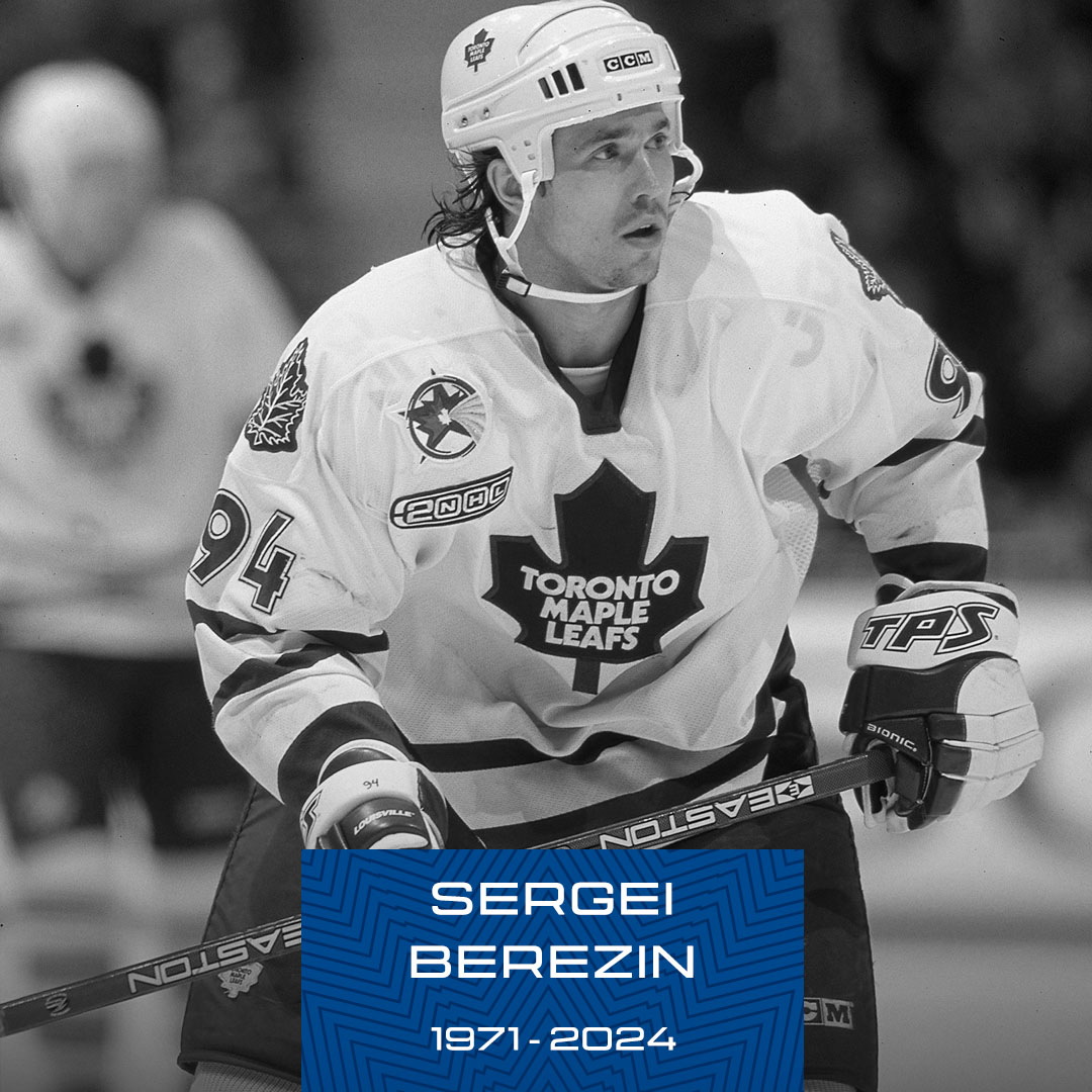 LeafsAlumni's tweet image. We are deeply saddened to learn of the sudden passing of Sergei Berezin.

Sergei was drafted by the @MapleLeafs in 1994 and spent five seasons with the Leafs.  

Our thoughts are with his family and friends at this time.
 
#LeafsForever