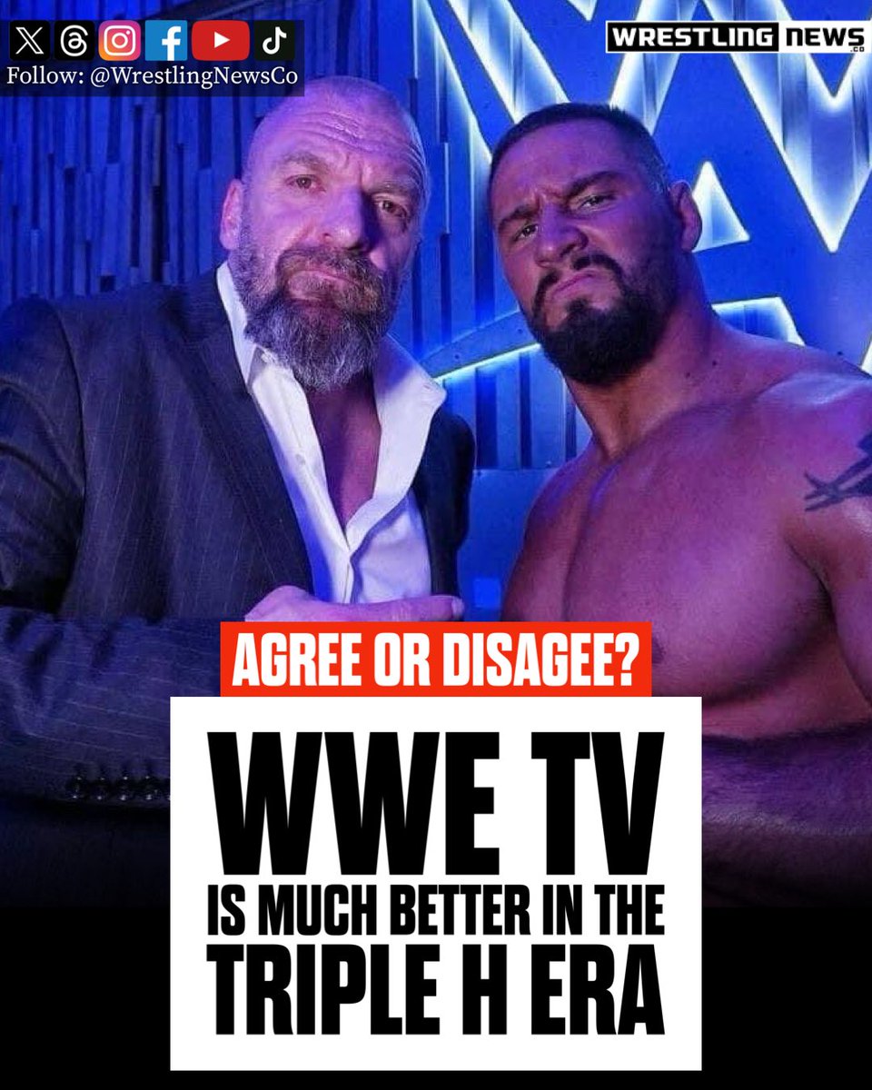 WrestlingNewsCo's tweet photo. WWE TV is much better in the Triple H era. https://t.co/Vh3F1rCF0o
