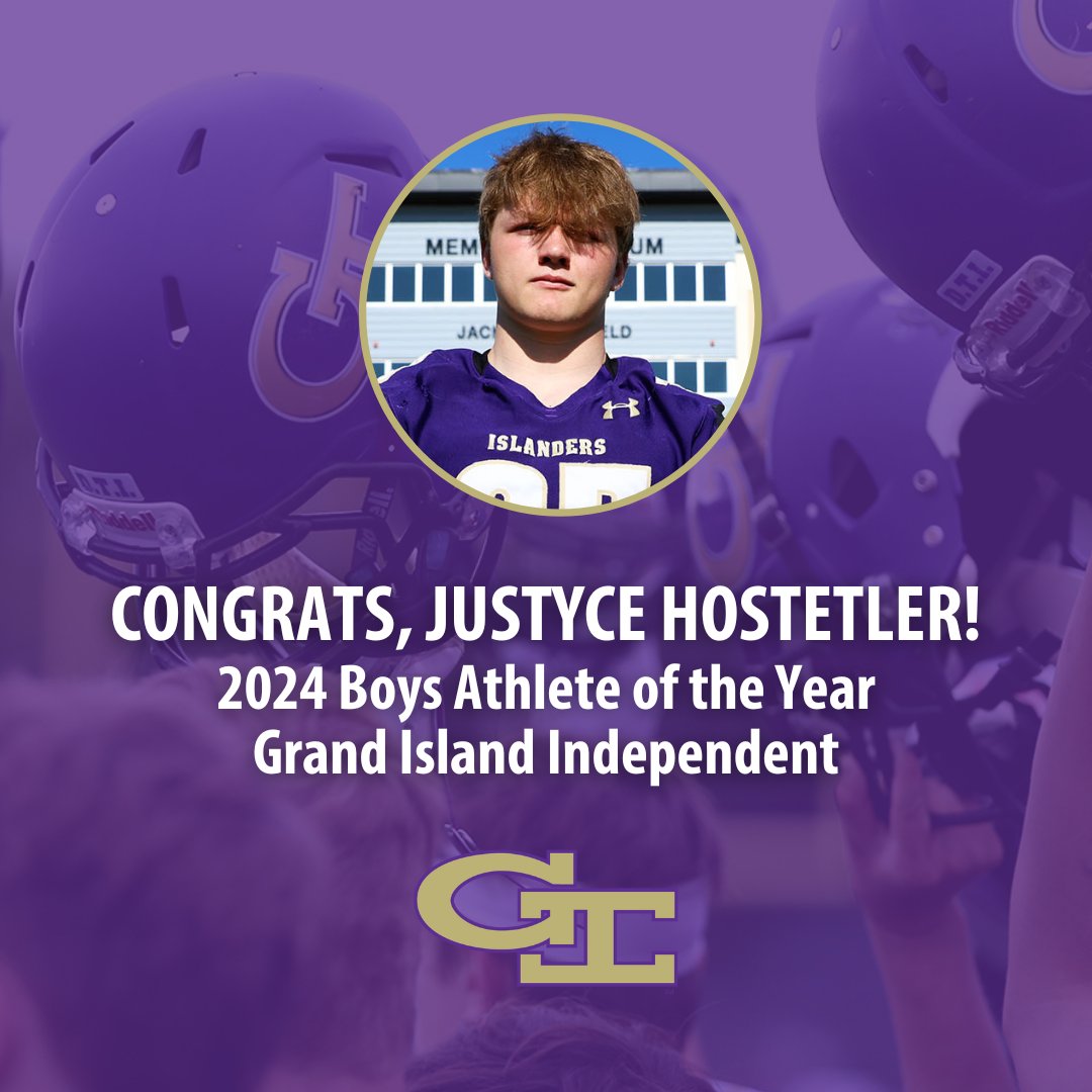 GIPublicSchools's tweet image. Congratulations, Justyce Hostetler!

The two-sport student athlete was named the 2024 @theindependent Boys Athlete of the Year.

Throughout his time as an Islander, Hostetler made a huge impact both on the Football field and on the Wrestling.

#IslanderPride 🌴
📸 - Josh Salmon