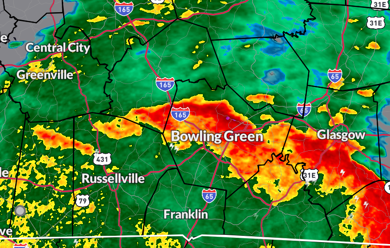 wxornotBG's tweet photo. 7:01pm: All warnings allowed to expire, but some gusts up to 50 along with some much needed rain will be possible as these storms continue to push to the north and east. https://t.co/9pbebWEEKP