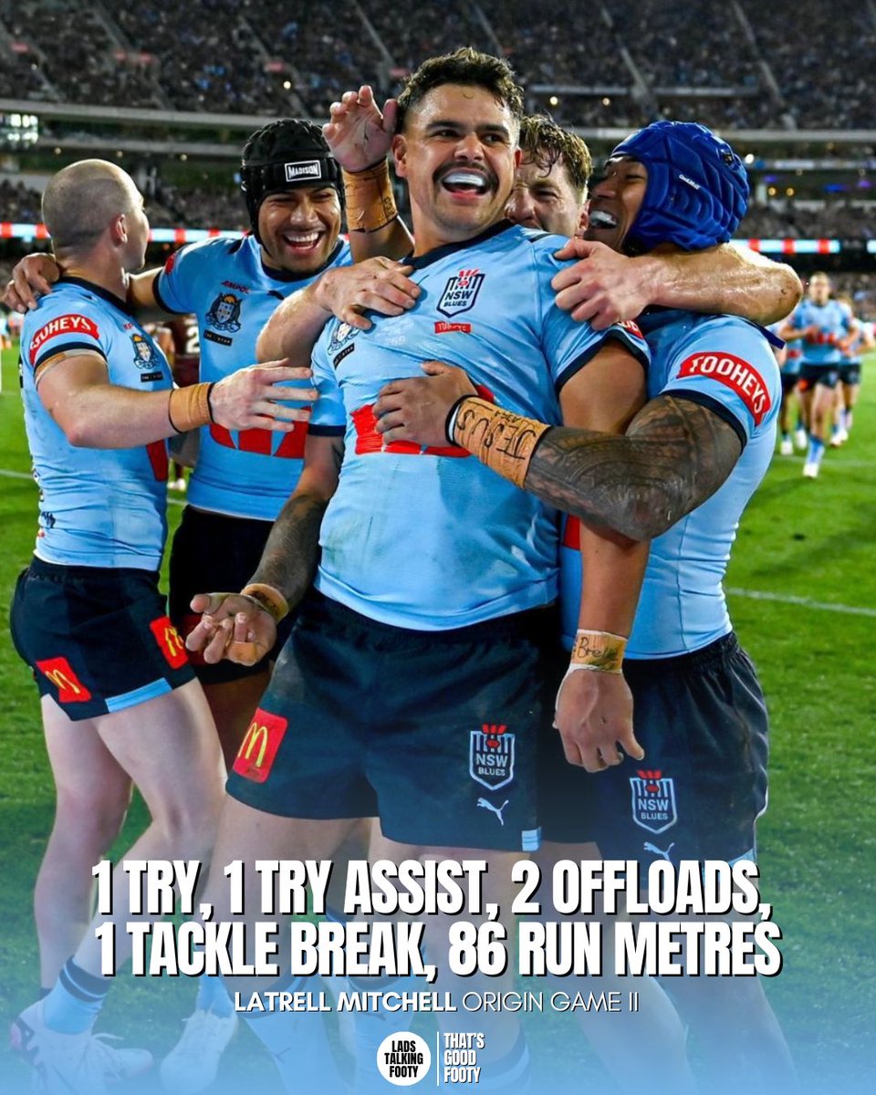 Stat__Hub's tweet photo. The difference makers, which one of Mitch Moses, Latrell Mitchell and Dylan Edwards impressed you the most? ๐ต๐ต
#LatrellMitchell #MitchMoses #DylanEdwards #stateoforigin https://t.co/TablBOvUrO