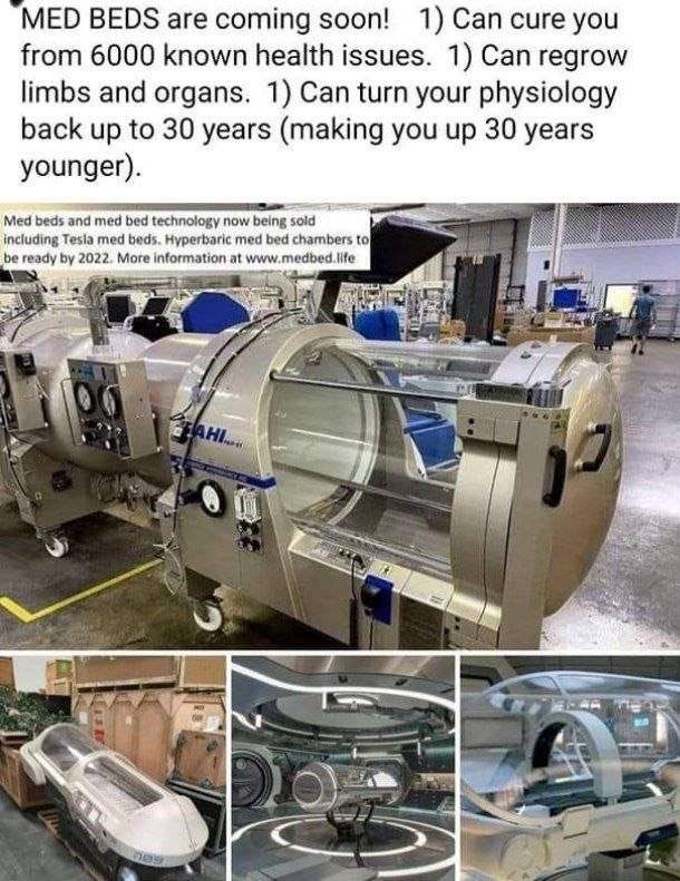 DianaT192's tweet image. I saw where Drs have tested people and that EVERYONE OF US AND OUR PETS HAS BEEN  TRANS-INFECTED WITH THE FAKE  vaccine 💉 and NANO GRAPHINE. That should make every human 😡 and to STAND UP. 
It was in our and FOOD AIR, WATER, ETC. 
Q SAID THAT MED BEDS ARE COMING OUT FOR…