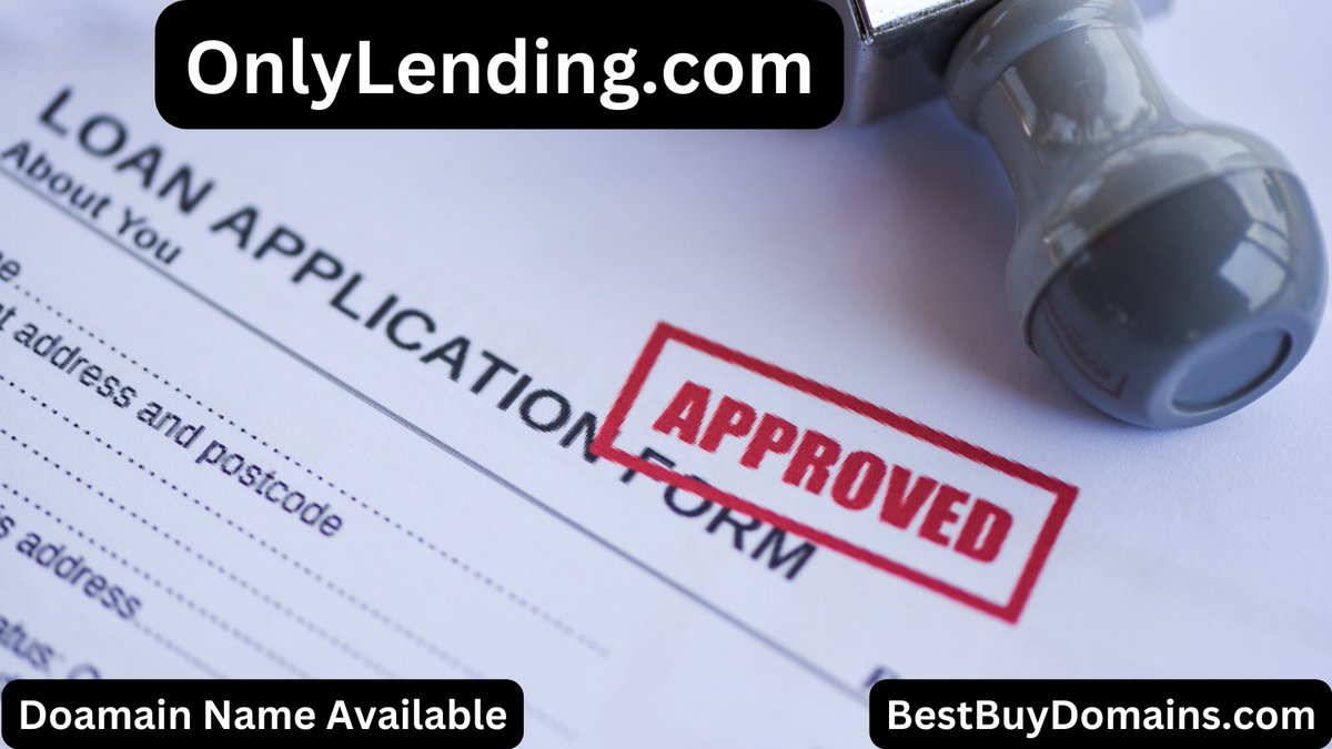 OnlyLending.com
#Loans #Mortgages
#Domains #DomainNames #DomainsForSale #DomainForSale #DomainNameForSale
#loans #realestate #mortgage #finance #money #credit #business #creditrepair  #loan #realtor #homeloans #financialfreedom #refinance #entrepreneur #mortgagebroker