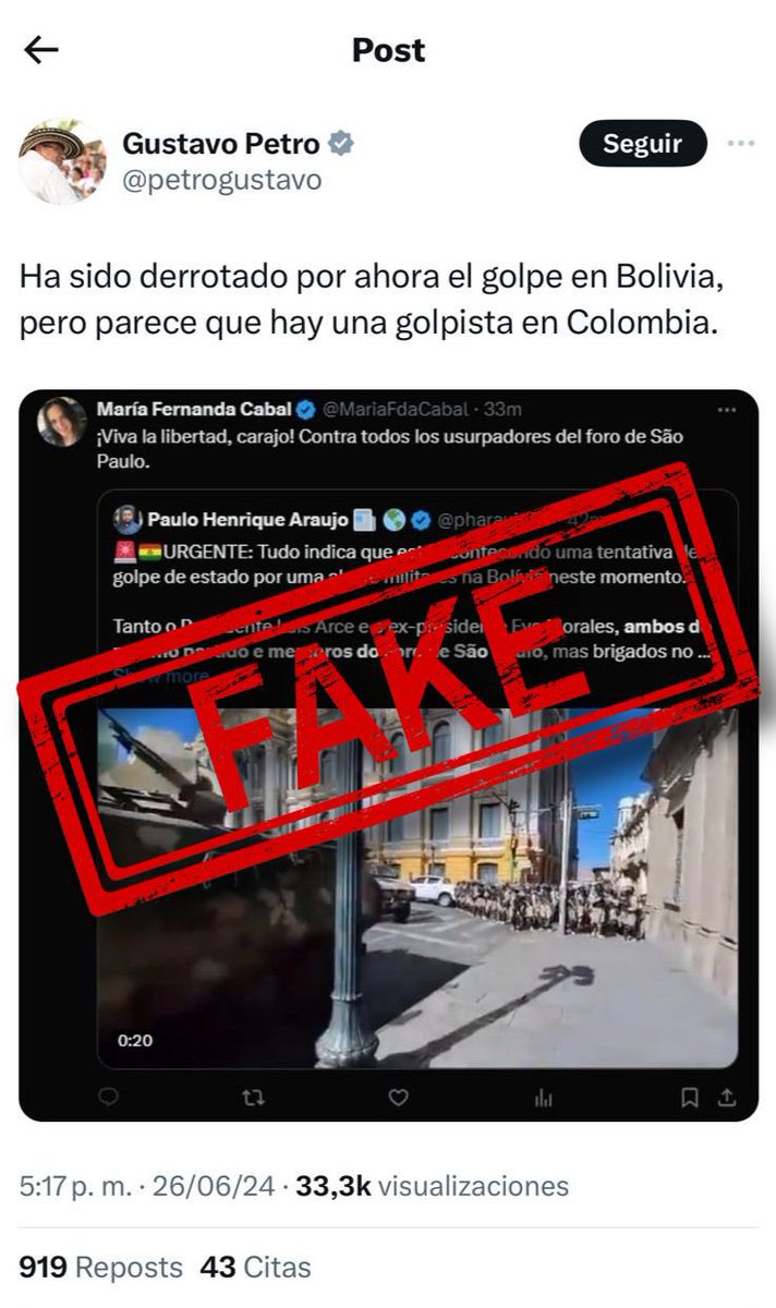 .<a href="/petrogustavo/">Gustavo Petro</a>, sea serio y dedíquese a gobernar. Respéteme en vez de estar publicando fakes. ¡Coja oficio! Mitómano.