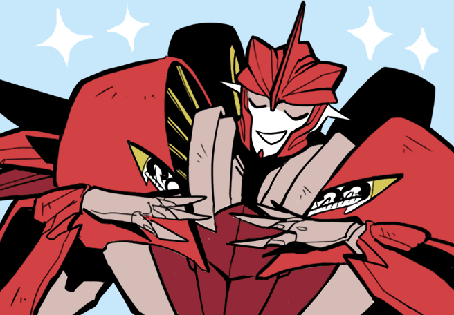 He is always happy and confident when he finishes polishing himself.