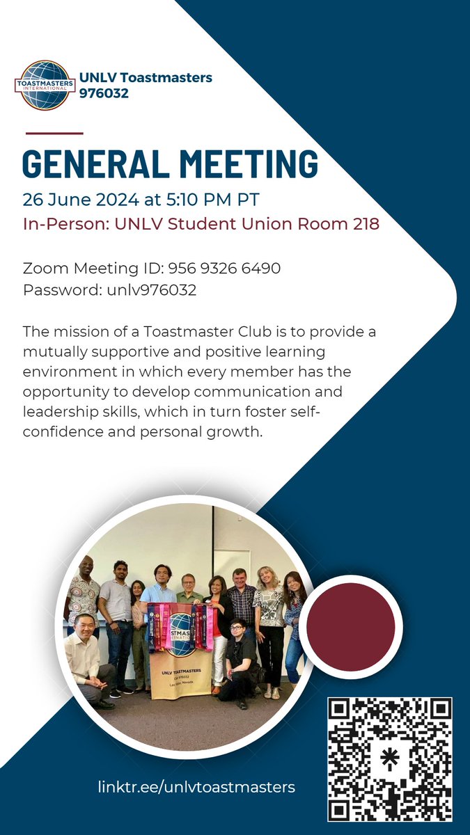 unlvtm's tweet photo. Please check our website for info on how you can join! #publicspeaking #speech #speeches #toastmastersinternational #d115tm #district115 #unlv #unlvtoastmasters #toastmasters #unlvtm #tm #divisiond #drivetorise #hybridmeeting #zoom #inpersonmeeting #openhouse #openhousemeeting https://t.co/IMTcpSKGCt