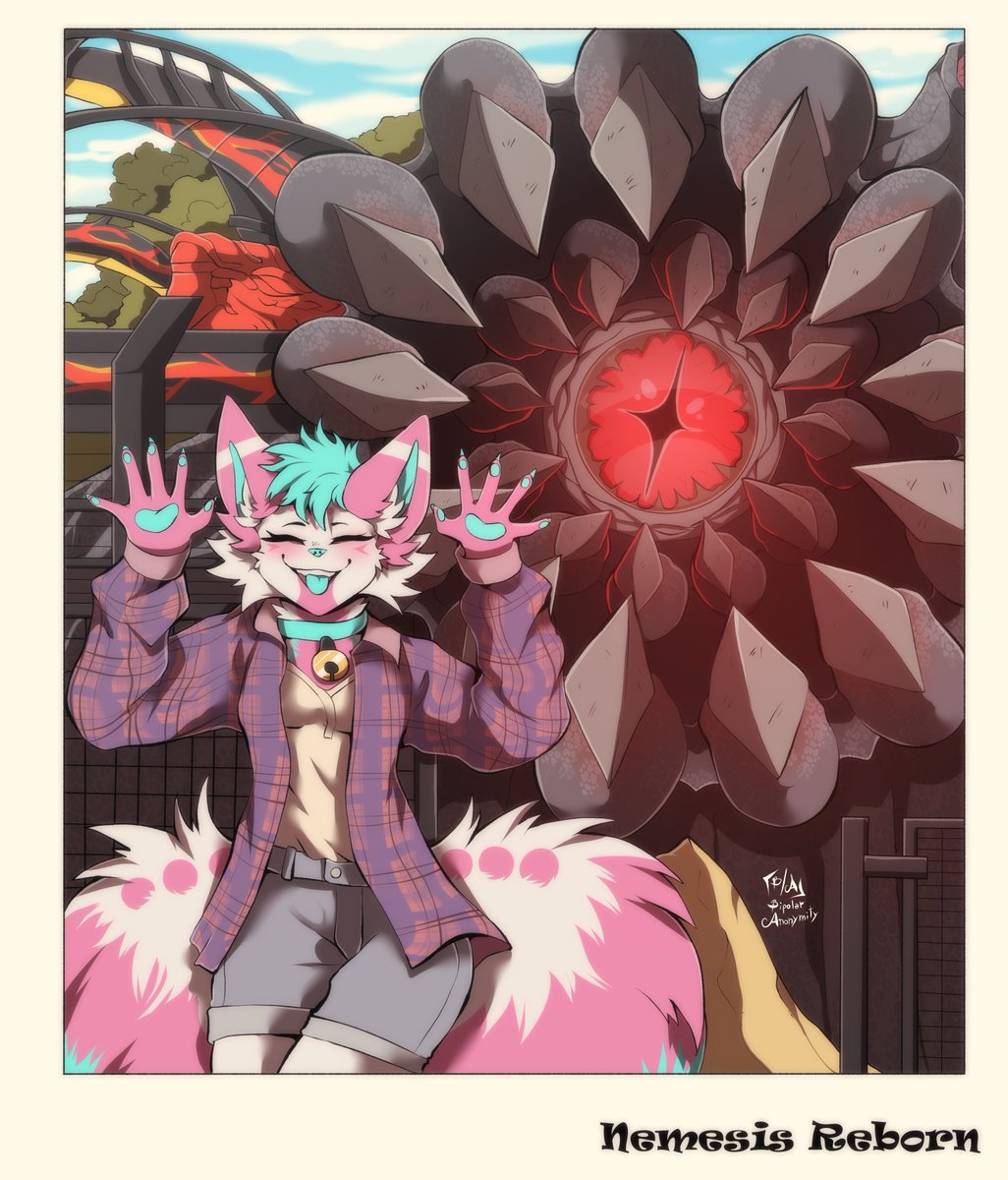 Uma Selfie Assustadora em Nemesis Reborn, comissão feita para a incrivel <a href="/davidmantle11/">Davey’s Wild Adventures</a> 

#art #furry #furryart